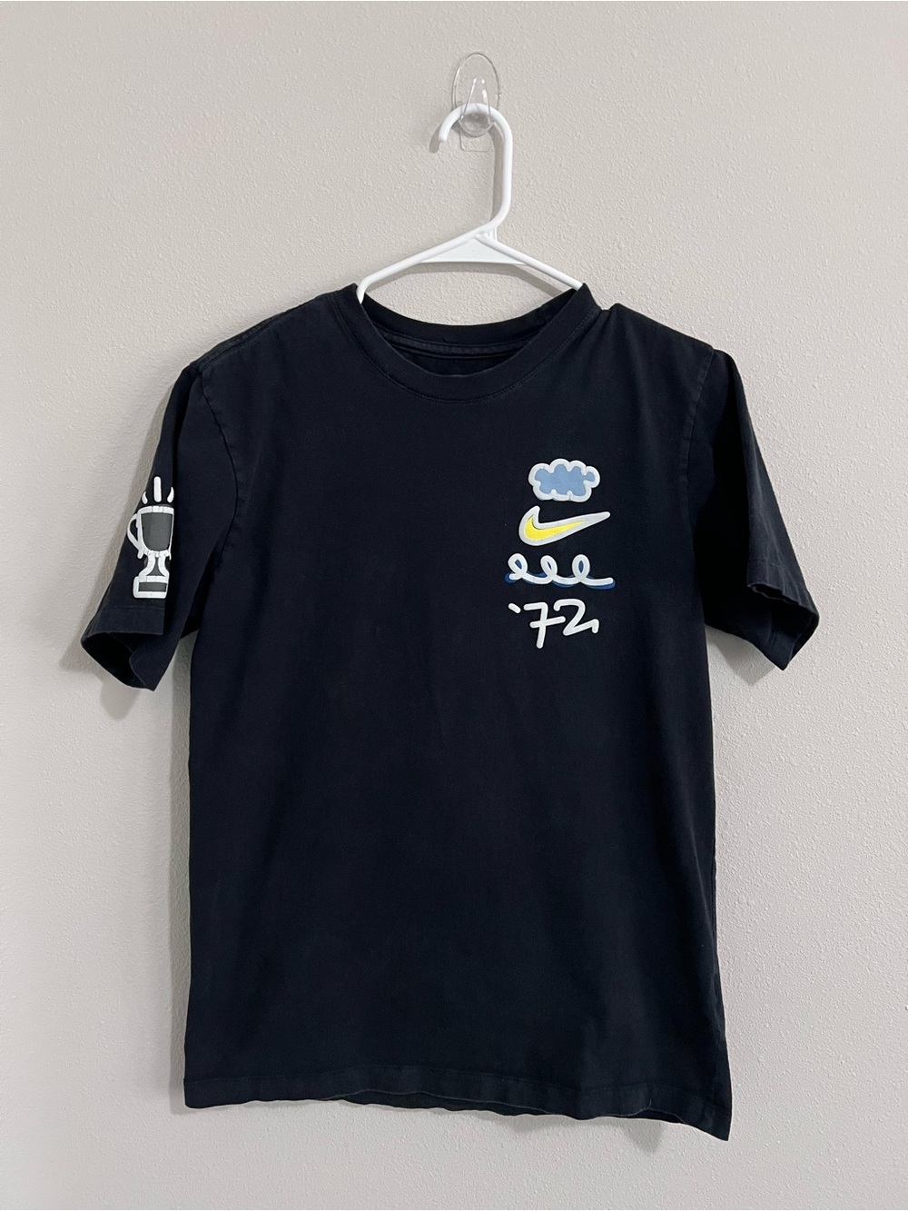 Nike Black Short-Sleeve Tee with Cloud & Yellow Swoosh